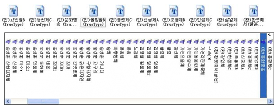 韩文字体截图1