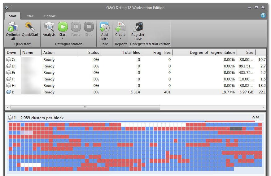 O&ODefragWorkstationv18.0.39工作站注册版_碎片整理截图1