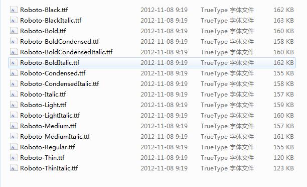 roboto字体01