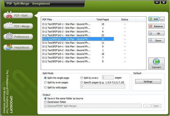 OpooSoftPDFSplit-Merge截图1