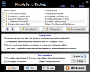 SimplySync Backup