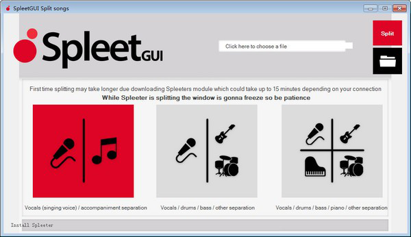 SpleeterGUI(音轨AI分离软件)