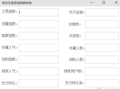 菲尔生意参谋指数转换工具