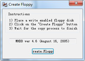 Create Floppy(移动硬盘坏道修复软件)