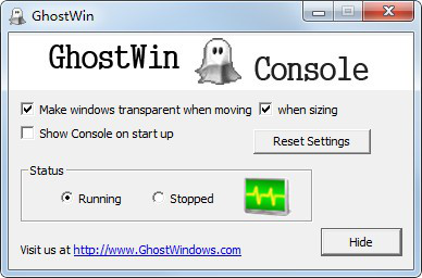 GhostWin(窗口透明度调整)