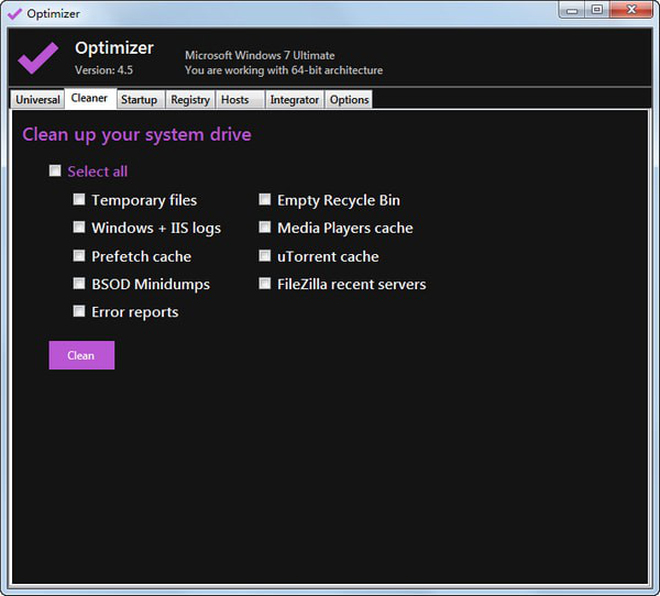 Optimizer(系统优化清理工具)