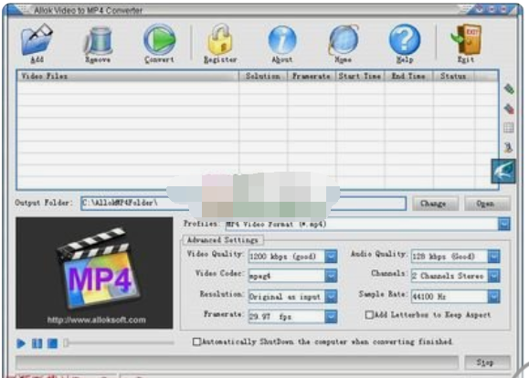 Allok Video to MP4 Converter